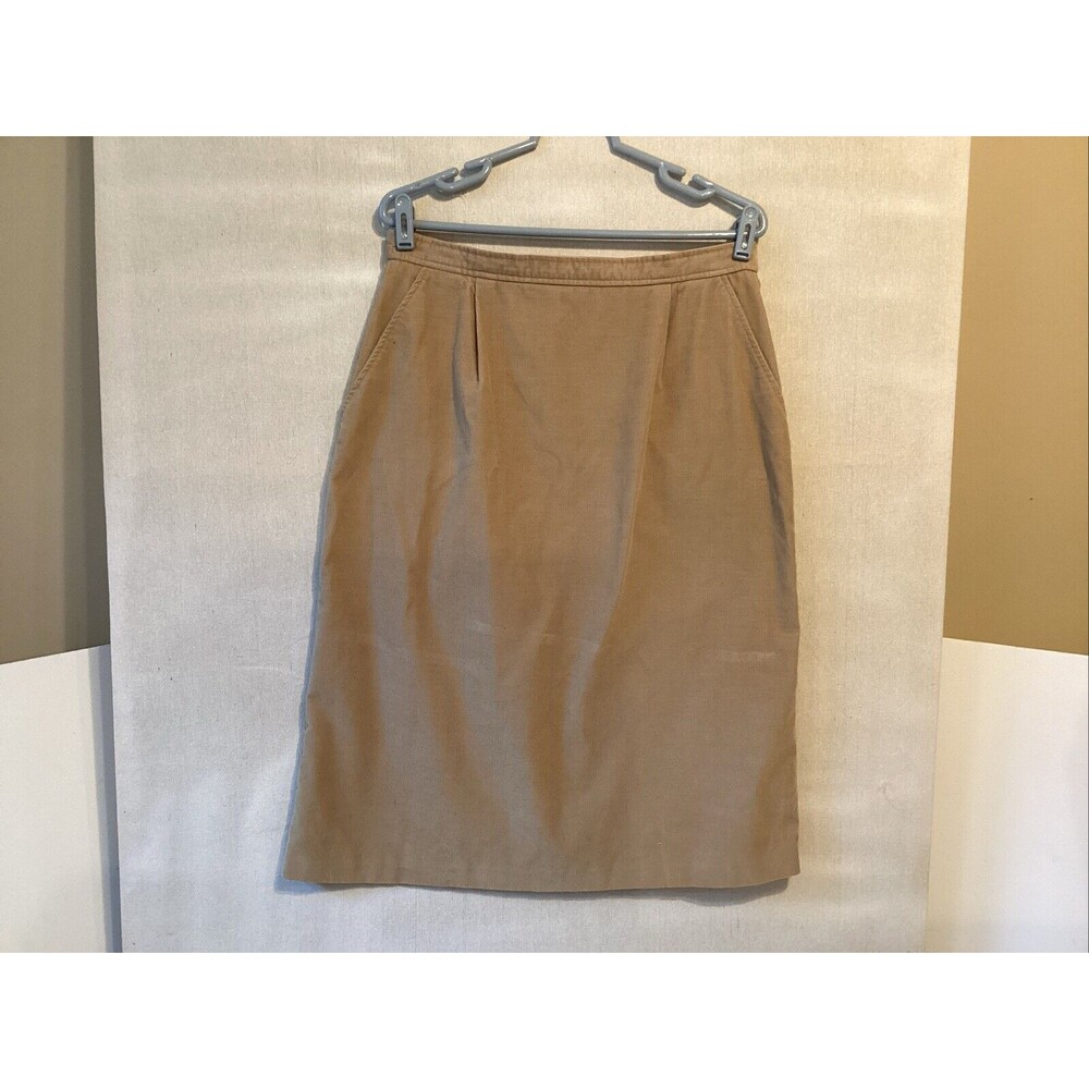 vintage country suburbans skirt 14 tan corduroy pencil